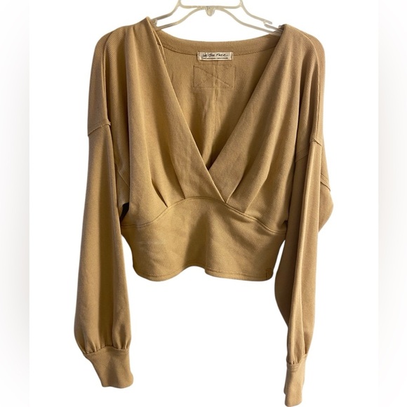 We The Free all nighter crop top dark beige Large - Picture 1 of 10